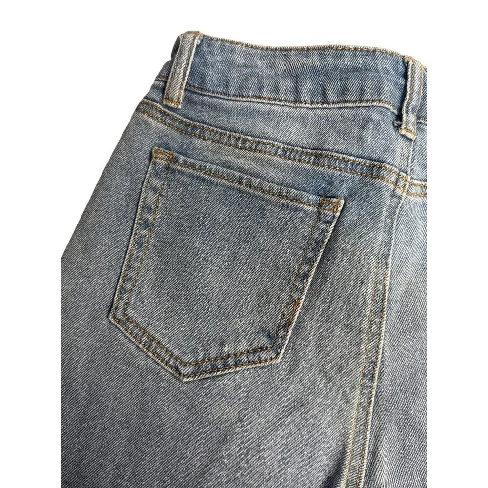 Tinseltown Jeans Womens SZ 3 Distressed Ripped High Rise Skinny Ankle Fray Denim